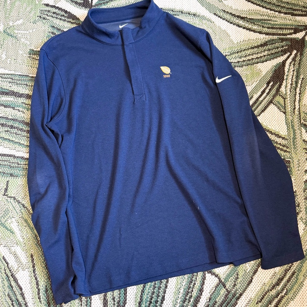 Nike Men's Navy Long-Sleeve Quarter-Zip Performance Shirt Men’s Size XL Golf